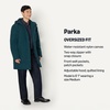 Amazon Essentials Men’s Modern Oversized-Fit Heavyweight Parka Jacket(Dark Teal Green)