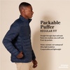 Amazon Essentials Men’s Packable Lightweight Water-Resistant Puffer Jacket (Available in Big & Tall)(Deep Red)