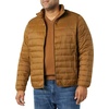Amazon Essentials Men’s Packable Lightweight Water-Resistant Puffer Jacket (Available in Big & Tall)(Light Brown)