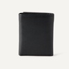 Amazon Essentials Men’s Pebbled Full Grain Leather Trifold Wallet with 6 Card Pockets and ID Window, Black, One Size(Black)