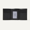 Amazon Essentials Men’s Pebbled Full Grain Leather Trifold Wallet with 6 Card Pockets and ID Window, Black, One Size(Black)