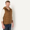 Amazon Essentials Men’s Regular-Fit Lightweight Water-Resistant Hooded Puffer Vest(Brown)