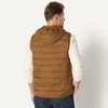 Amazon Essentials Men’s Regular-Fit Lightweight Water-Resistant Hooded Puffer Vest(Brown)
