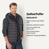 Amazon Essentials Men’s Regular-Fit Lightweight Water-Resistant Hooded Puffer Vest(Charcoal)