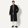 Amazon Essentials Men’s Relaxed-Fit Double Breasted Wool Blend Longline Topcoat with Classic Lapel(Black)