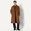 Amazon Essentials Men’s Relaxed-Fit Double Breasted Wool Blend Longline Topcoat with Classic Lapel(Caramel Heather)