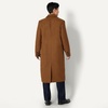 Amazon Essentials Men’s Relaxed-Fit Double Breasted Wool Blend Longline Topcoat with Classic Lapel(Caramel Heather)