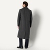 Amazon Essentials Men’s Relaxed-Fit Double Breasted Wool Blend Longline Topcoat with Classic Lapel(Charcoal Heather)