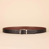 Amazon Essentials Men’s Reversible Dress Belt(Black/Chestnut Brown)