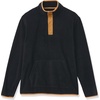 Amazon Essentials Men’s Snap-Front Pullover Polar Fleece Jacket(Black Camel Color Block)