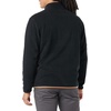 Amazon Essentials Men’s Snap-Front Pullover Polar Fleece Jacket(Black/Camel Colorblock)