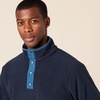 Amazon Essentials Men’s Snap-Front Pullover Polar Fleece Jacket(Navy)