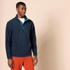 Amazon Essentials Men’s Snap-Front Pullover Polar Fleece Jacket(Navy)