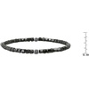 Amazon Essentials Men’s Sterling Silver Small Bead Stretch Bracelet(Hematite)