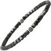 Amazon Essentials Men’s Sterling Silver Small Bead Stretch Bracelet(Hematite)