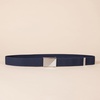 Amazon Essentials Men’s Stretch Web Golf Belt with Tactical Plaque Buckle(Navy)