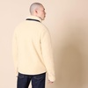 Amazon Essentials Mens Teddy Fleece Full-Zip Mock Neck Jacket with Chest Pockets(Beige)