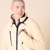 Amazon Essentials Mens Teddy Fleece Full-Zip Mock Neck Jacket with Chest Pockets(Beige)
