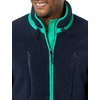Amazon Essentials Mens Teddy Fleece Full-Zip Mock Neck Jacket with Chest Pockets(Dark Navy)
