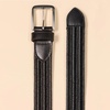 Amazon Essentials Men’s Tubular Stretch Weave Leather Belt(Black)