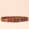 Amazon Essentials Men’s Tubular Stretch Weave Leather Belt(Tan)