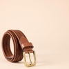 Amazon Essentials Men’s Tubular Stretch Weave Leather Belt(Tan)