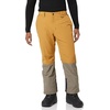 Amazon Essentials Men’s Water-Resistant Insulated Snowboard Ski Snow Pant(Brown Mustard Yellow Color Block)