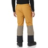 Amazon Essentials Men’s Water-Resistant Insulated Snowboard Ski Snow Pant(Brown Mustard Yellow Color Block)