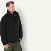 Amazon Essentials Mens Waterproof Packable Rain Jacket(Black)