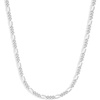 Amazon Essentials 5mm Plated Figaro Chain for Men or Women(Silver)