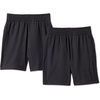 Amazon Essentials Boys’ Supersoft Performance Knit Regular Fit Athletic Shorts(Space Dye Black / Space Dye Black)