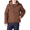 Amazon Essentials Mens Anorak Hooded Quarter-Zip Puffer Coat(Deep Brown)