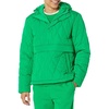 Amazon Essentials Mens Anorak Hooded Quarter-Zip Puffer Coat(Green)