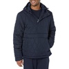 Amazon Essentials Mens Anorak Hooded Quarter-Zip Puffer Coat(Navy)
