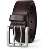 Amazon Essentials Men’s Double Prong Leather Belt(Brown)
