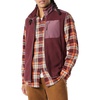 Amazon Essentials Men’s Full-Zip Polar Fleece Insulated Vest (Available in Big & Tall)(Burgundy Grape Color Block)