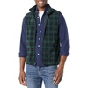 Amazon Essentials Men’s Full-Zip Polar Fleece Insulated Vest (Available in Big & Tall)(Dark Green Navy Tartan Plaid)