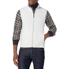 Amazon Essentials Men’s Full-Zip Polar Fleece Insulated Vest (Available in Big & Tall)(Light Grey Heather)