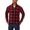 Amazon Essentials Men’s Full-Zip Polar Fleece Jacket with Zippered Pockets for Cold Outdoor Weather (Available in Big & Tall)(Black Red Buffalo Plaid)