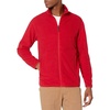 Amazon Essentials Men’s Full-Zip Polar Fleece Jacket with Zippered Pockets for Cold Outdoor Weather (Available in Big & Tall)(Red)