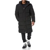 Amazon Essentials Mens Hooded Long Puffer Coat(Black)