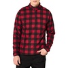 Amazon Essentials Men’s Insulated Fleece Jacket, Quarter-Zip Pullover for Cold Weather(Black Red Buffalo Check)