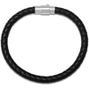 Amazon Essentials Men’s Leather Sterling Silver Bracelet(Brown)