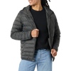 Amazon Essentials Men’s Lightweight Water-Resistant Packable Hooded Puffer Jacket(Dark Grey)