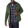 Amazon Essentials Men’s Lightweight Water-Resistant Packable Hooded Puffer Jacket(Dark Olive)
