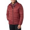 Amazon Essentials Men’s Lightweight Water-Resistant Packable Hooded Puffer Jacket(Dark Red)
