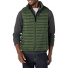 Amazon Essentials Men’s Lightweight Water-Resistant Packable Puffer Vest(Dark Olive)