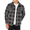 Amazon Essentials Men’s Long-Sleeve Polar Fleece Shirt Jacket for Winter, Jackets(Black Charcoal Buffalo Plaid)
