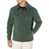 Amazon Essentials Men’s Long-Sleeve Polar Fleece Shirt Jacket for Winter, Jackets(Dark Green)