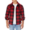 Amazon Essentials Men’s Long-Sleeve Polar Fleece Shirt Jacket for Winter, Jackets(Red Buffalo)
